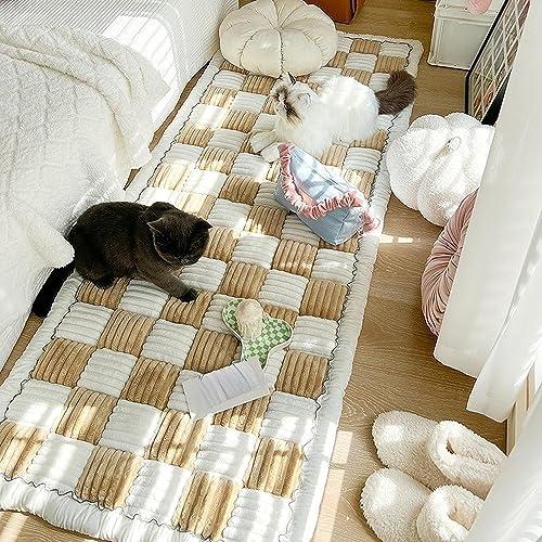 FunnyFuzzy Tappetino Quadrato Grande per Animali Domestici - Color Crema