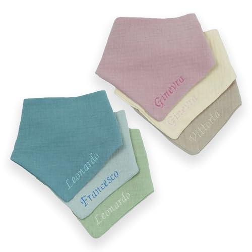 Filo e Poesia Bavaglini Neonato Personalizzati - Set da 3 (Bimbo)