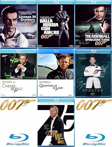 007 - James Bond Collection – 7 Film in Blu-ray | Edizione 007 Sean Connery & Daniel Craig | Licenza di Uccidere, Dalla Russia con Amore,Thunderball,Casino Royale,Quantum of Solace,Spectre,No Time