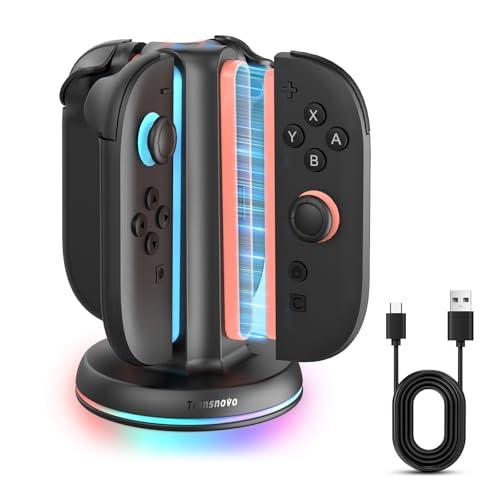 TRANSNOVO Caricatore 4 in 1 per Nintendo Switch 2