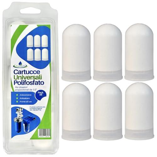 Acquaverde - 6 Cartucce Universali di Polifosfato per Dosatori Caldaia