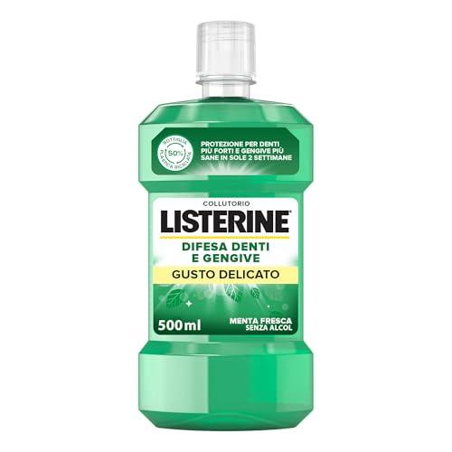 Listerine Difesa Denti e Gengive Collutorio Zero Alcol Menta Delicata 500ml