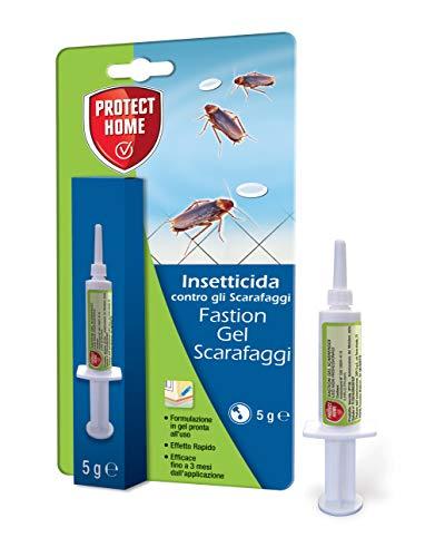 Protect Home Fastion Gel Scarafaggi, Insetticida gel pronto all'uso, Veleno scarafaggi, Efficace Elimina l'intera colonia in breve tempo, Azione per ingestione. Ambienti interni. 5g