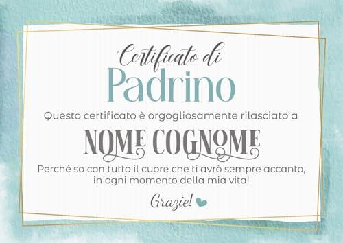 Certificato Padrino Battesimo Personalizzato - Design 02