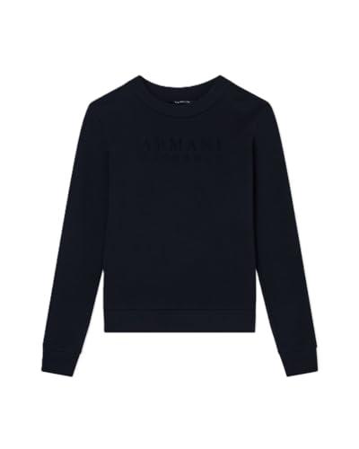Armani Exchange Maglia di Tuta a Manica Lunga con Logo Frontale - Nero - Donna