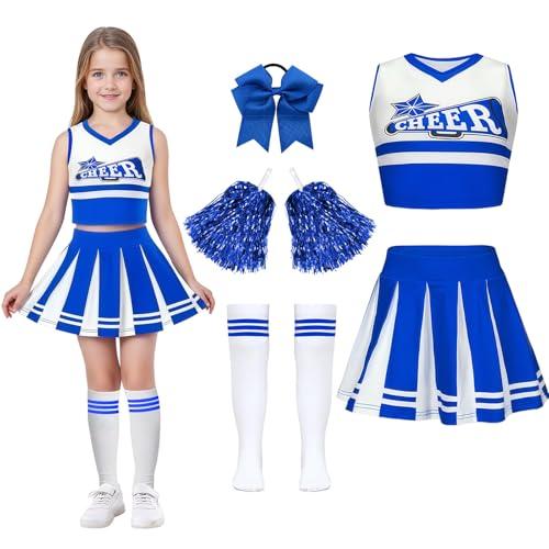 Luckyou Costume Cheerleader Bambina con Pompoms e Accessori