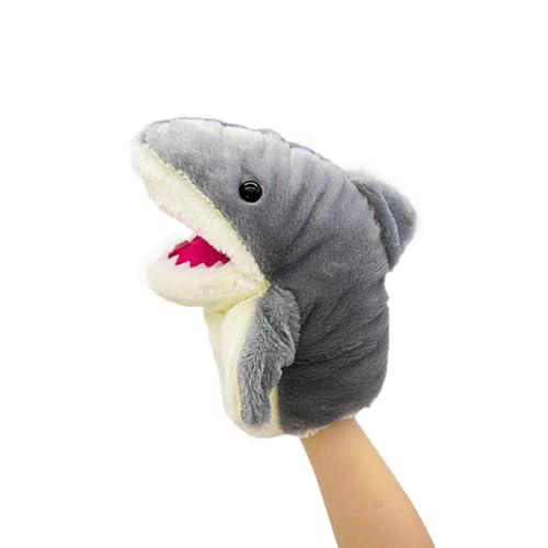 lilizzhoumax Squalo Peluche burattino a mano, Simulazione Animale Squalo Peluche, Simpatico gioco di ruolo, giocattoli interattivi per la prima educazione dei bambini, decorazione della casa