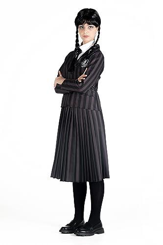 Ciao - Costume Wednesday Addams Nevermore Academy con Parrucca - Taglia 8-10 Anni