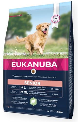 Eukanuba Cibo Secco per Cani Anziani di Taglia Grande, Ricco di Agnello e Riso, 12 kg