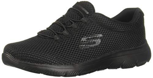 Skechers Summits Top Player, Scarpe da Ginnastica Donna, Black Knit Trim, 40 EU