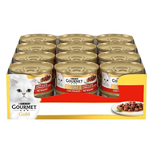 Purina Gourmet Gold Dadini in Salsa con Manzo 24 Lattine da 85g