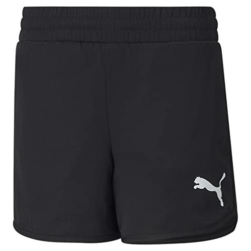 Puma Active Shorts G – Pantaloncini da Bambina, Bambina, Pantalone Corto, 587008, Nero, 10 Anni