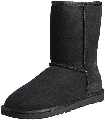 UGG Classic Short Leather Stivale Donna Nero