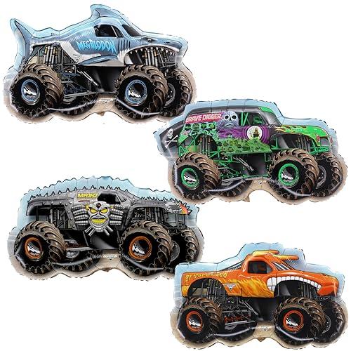 Toyland® Confezione da 4 Monster Jam Palloncini in Alluminio
