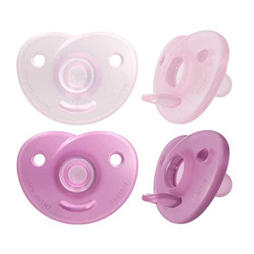 PHILIPS Avent Soothie Heart Ciuccio Neonati 0-3 Mesi Rosa (Confezione da 2)