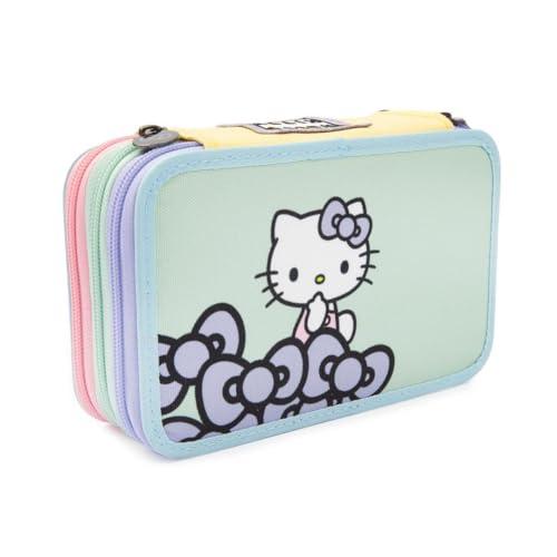 Hello Kitty Astuccio Scuola Completo a 3 Zip - Giochi Preziosi