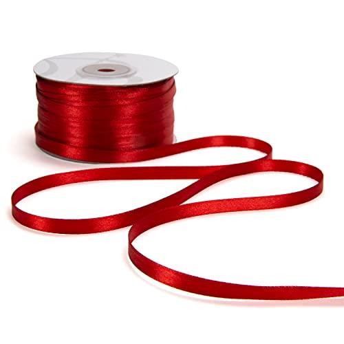 Nastro Doppio Raso Rosso 6mm x 100m - Baratti