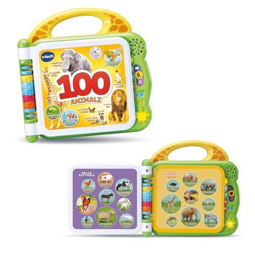 VTech Libro Illustrato Bilingue - 100 Animali