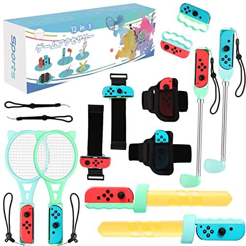 OLDZHU 12 in 1 Kit di Accessori Sports per Nintendo Switch