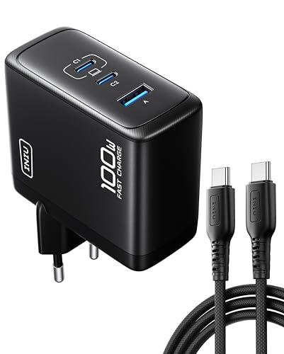 INIU 100W Caricatore USB-C GaN 3 Porte