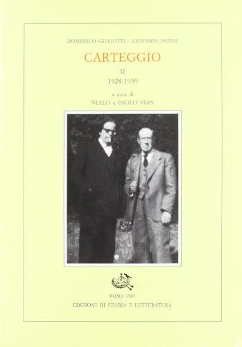 Carteggio. Vol.II:1928-1939: Vol. 2