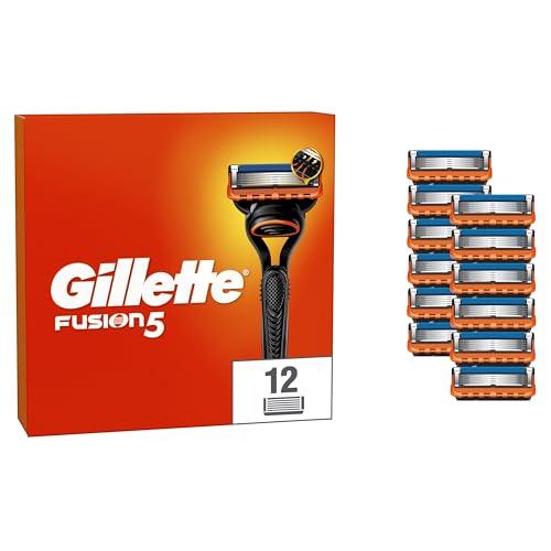 Gillette Fusion 5, 12 Lamette di Ricambio per Rasoio Gillette Fusion5