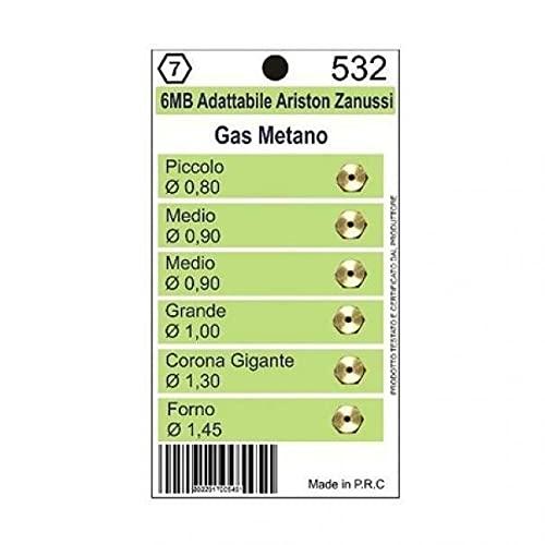 Kit Ugelli Gas Metano Universali per Cucine 6MB 5PZ