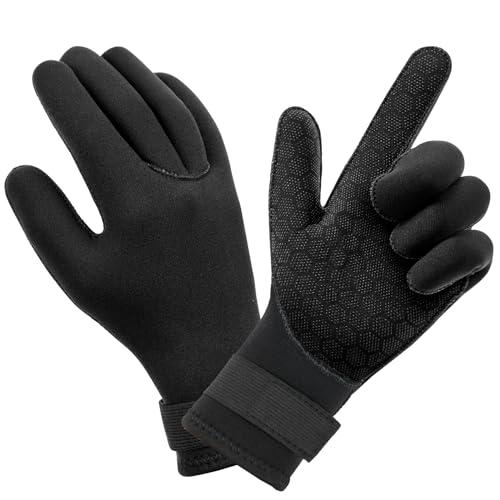 AUAUY Guanti in Neoprene Elastico 3mm per Immersioni, Snorkeling, Surf e Kayak