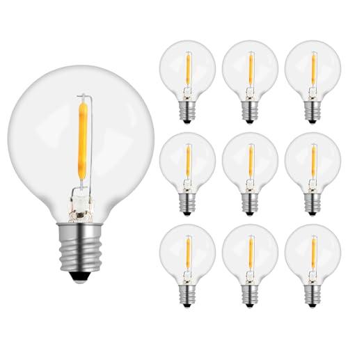 Lampadine LED G40 E12 1W, Bianco Caldo, Set da 10