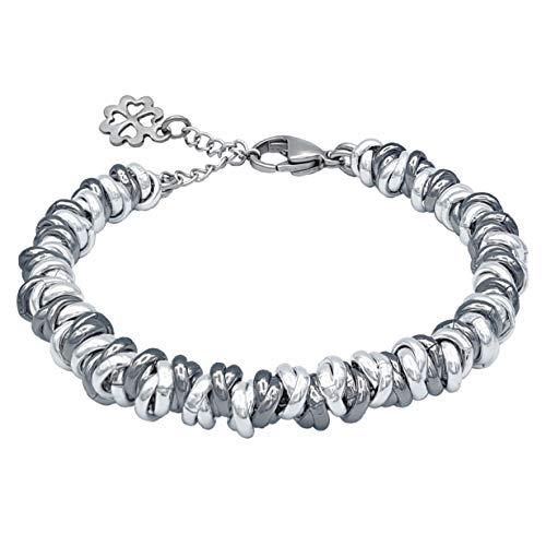 Bracciale Regolabile ParticolarModa con Charm Quadrifoglio Portafortuna