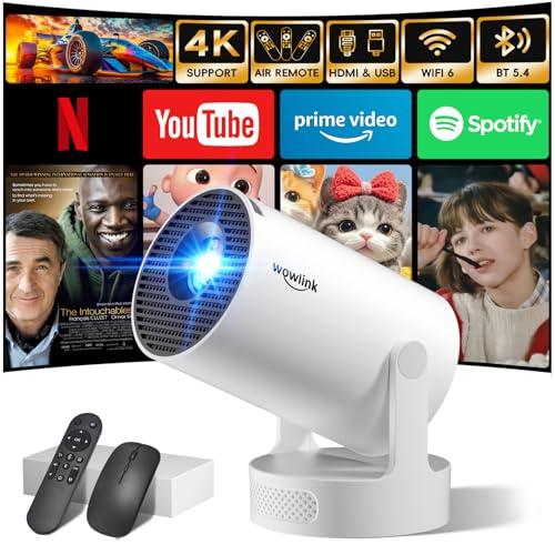 Mini Proiettore WiFi 6 Bluetooth 5.4 Supporto 4K 1080P Wowlink W210