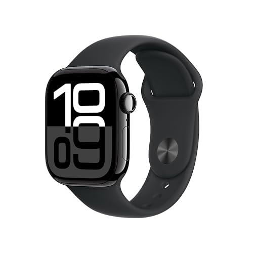 Apple Watch Series 10 GPS 42mm Cassa in Alluminio Nero Jet con Sport Band Nero (S/M)