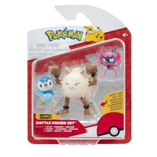 Pokémon PKW4088 - Set di Figure da Battaglia Bähmon, Plinfa, Rasaff