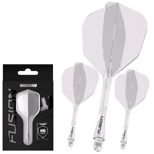 Winmau Freccette Fusion: Sistema Integrato di Volo e Albero - No.6 Trasparente Intermedia