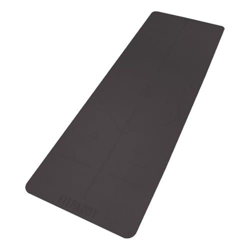 Tappetino Yoga Fitness Pilates Nero con Linee Guida Allineamento
