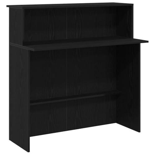 vidaXL Banco Nero 100x50x103,5 cm in Legno Multistrato, Reception Ufficio, Cassa, Salone, Bar