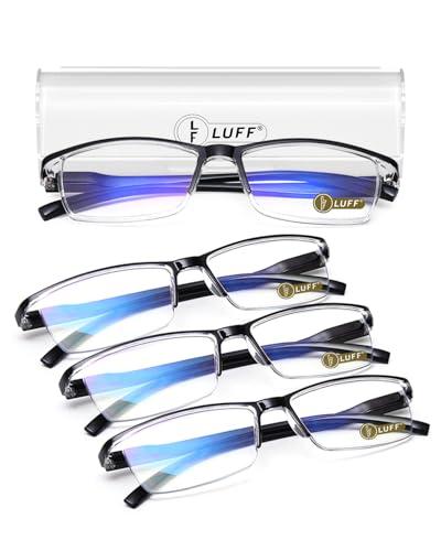LUFF 4Pairs Occhiali da lettura anti-raggi blu Lettori ultraleggeri portatili (2.5X)