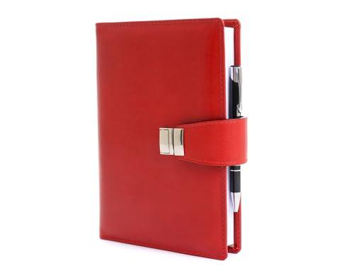 Agenda 2025 Progressio Vera Pelle Rosso - Formato A5 Giornaliero