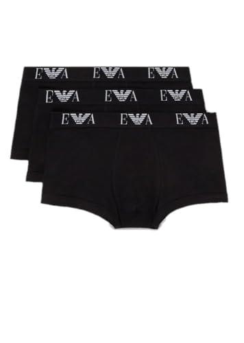 Emporio Armani Underwear 3-Pack Boxer Essential Monogram, Boxer, Uomo, Nero, L