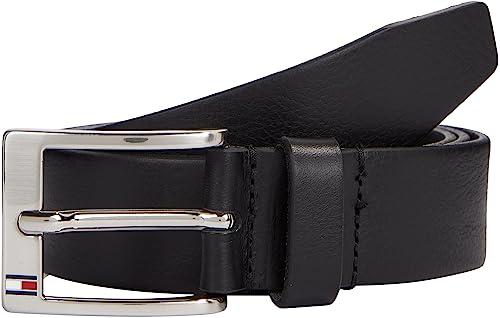 Cintura Uomo Tommy Hilfiger New Aly Belt AM0AM08363 in Pelle Nera
