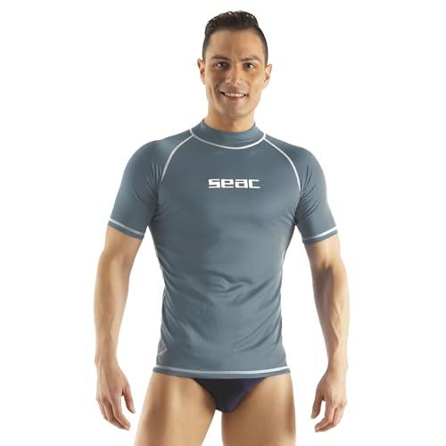 SEAC T-Sun Short Man, Maglia Protettiva Rash Guard per Snorkeling e Nuoto Anti UV