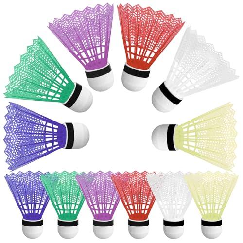 Leyrens 12 Volani in Plastica Colorati per Badminton