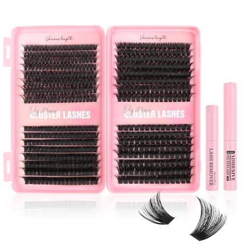 Silkiwinki Kit Ciglia Finte a Ciuffetti per Extension Fai da Te