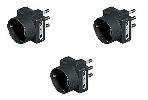 BTicino S3611GKIT Set 3 Adattatori Tris Prese Multiple a 3 Posti