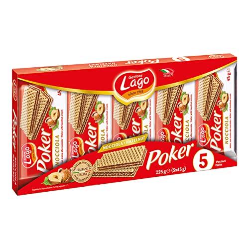 Lago 1968 Poker Nocciola - Wafer con Crema alla Nocciola