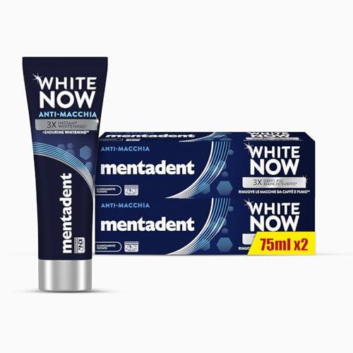 Mentadent White Now Anti-Macchia - Dentifricio Sbiancante 2x75ml