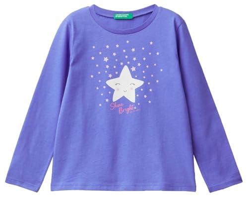 T-shirt a maniche lunghe United Colors of Benetton con stampa multicolor