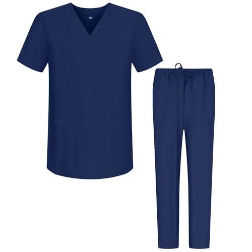 MISEMIYA - Uniformi Unisex Set Camice - Uniforme Medica Blu Taglia M