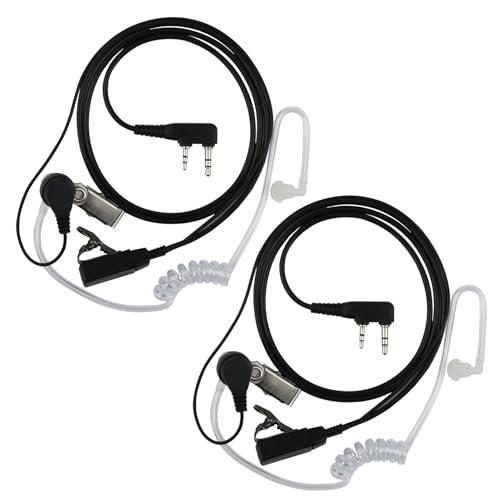 Auricolare Walkie Talkie di Sicurezza a 2 Pin con PTT, Compatibile con Kenwood e BAOFENG