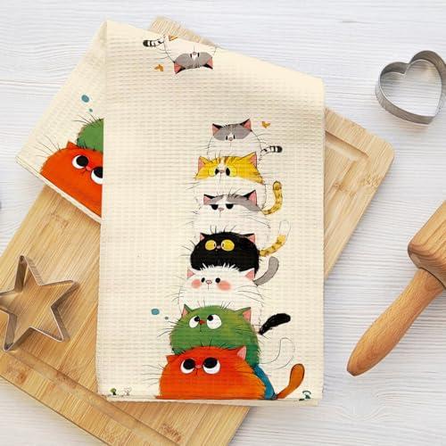 Asciugamani da Cucina a Forma di Gatto: Allegria e Funzionalità in Microfibra